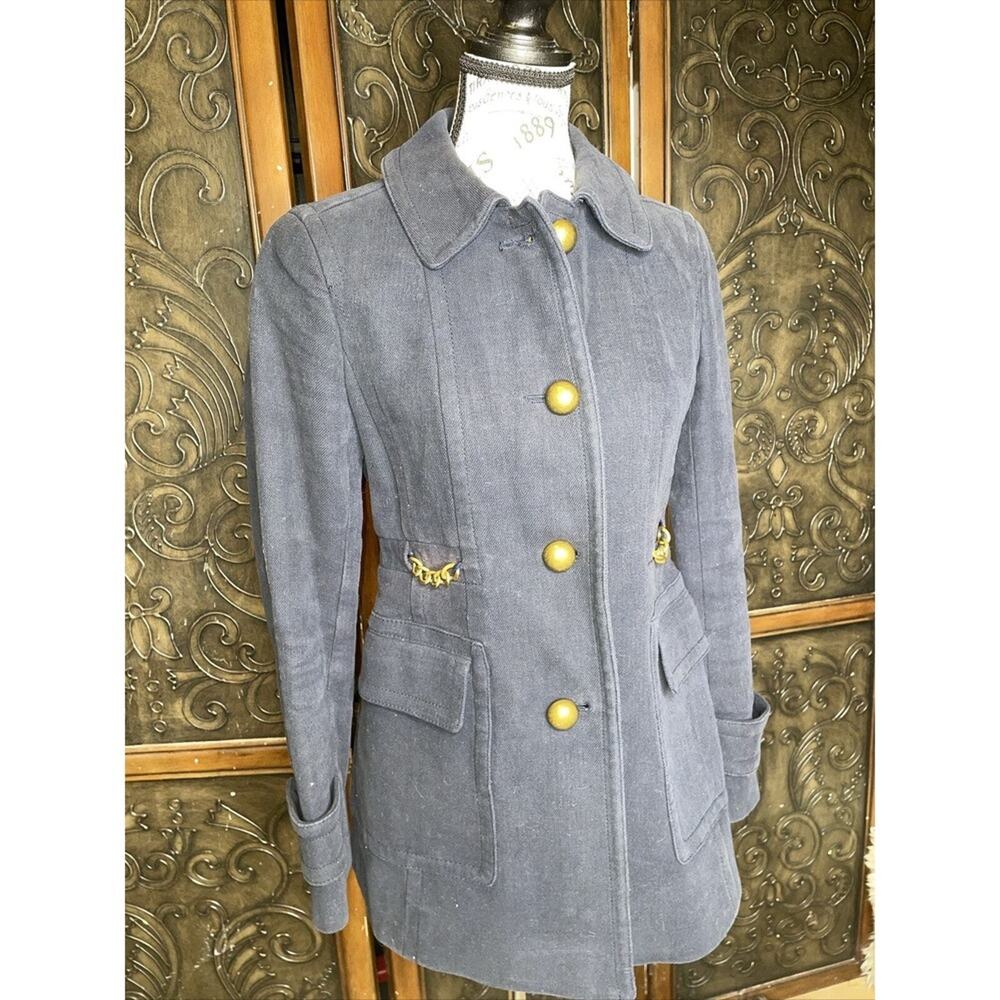 Loft Size 0 Women's Navy Blue‎ Dress Coat